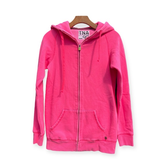 Pink TNA hoodie zip up comfy sweatshirt - Picture 1 of 5